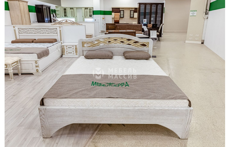 Кровать Вирсавия (сосна, резьба береза)